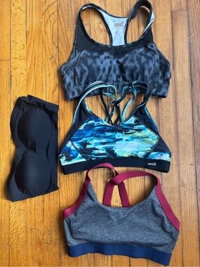 Mixed Women's Sports Bras - Black, Blue, Gray